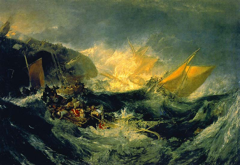 تابلوی کشتی در هم شکسته