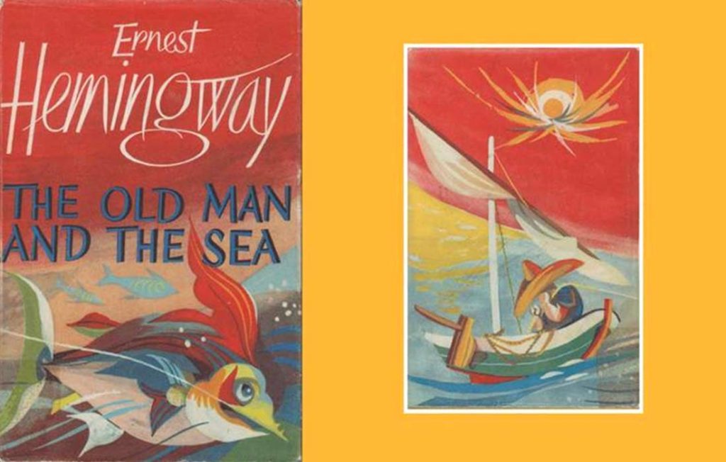 طرح جلد پیرمرد و دریا